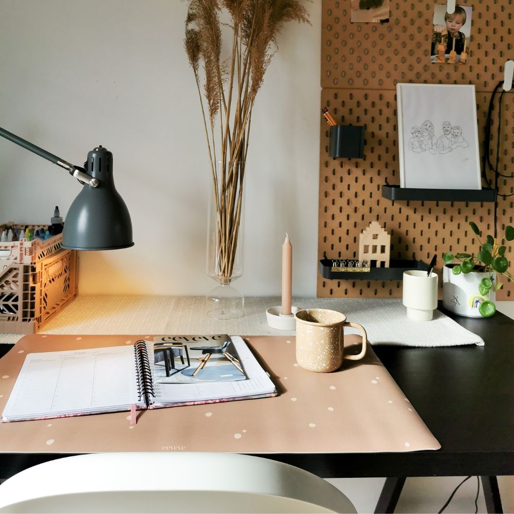 Placemat XL / Bureaumat Dots - Cinnamon
