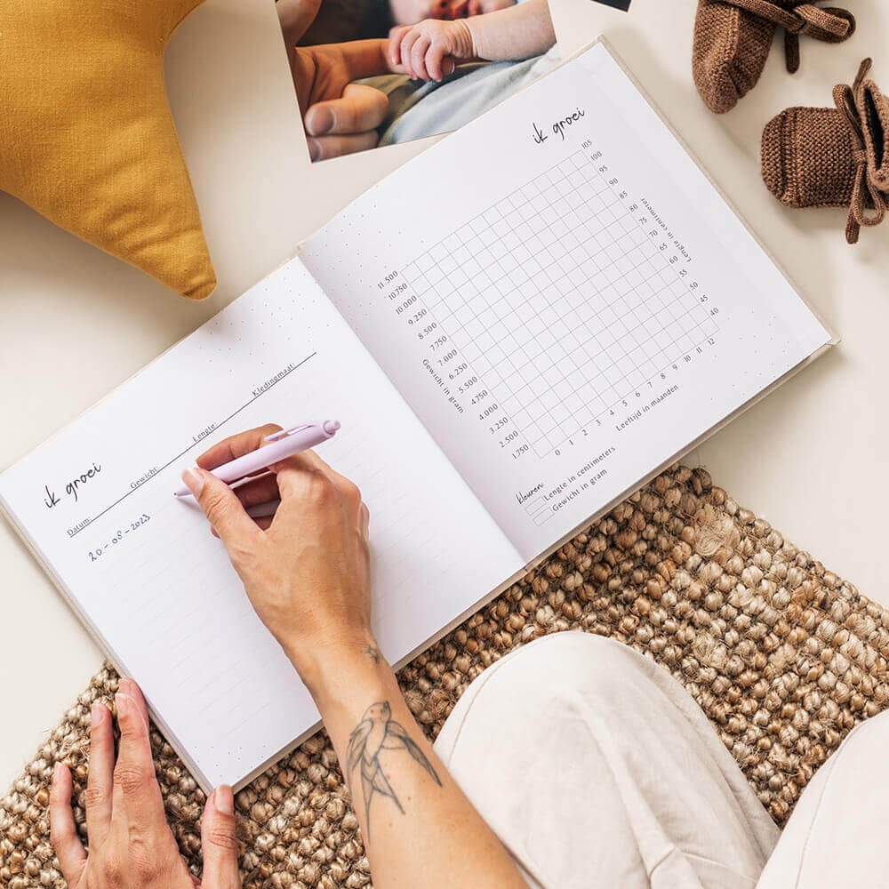 Babyboek Mijn eerste jaar - Watercolour Green