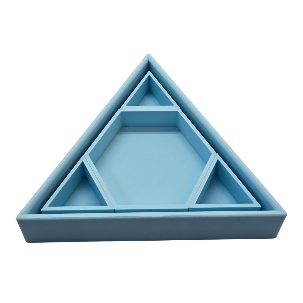Grennn Inlegdriehoek 'Mandigo' blauw pastel