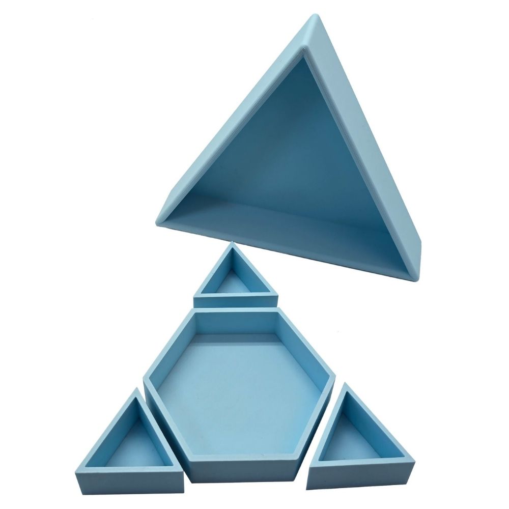 Grennn Inlegdriehoek 'Mandigo' blauw pastel