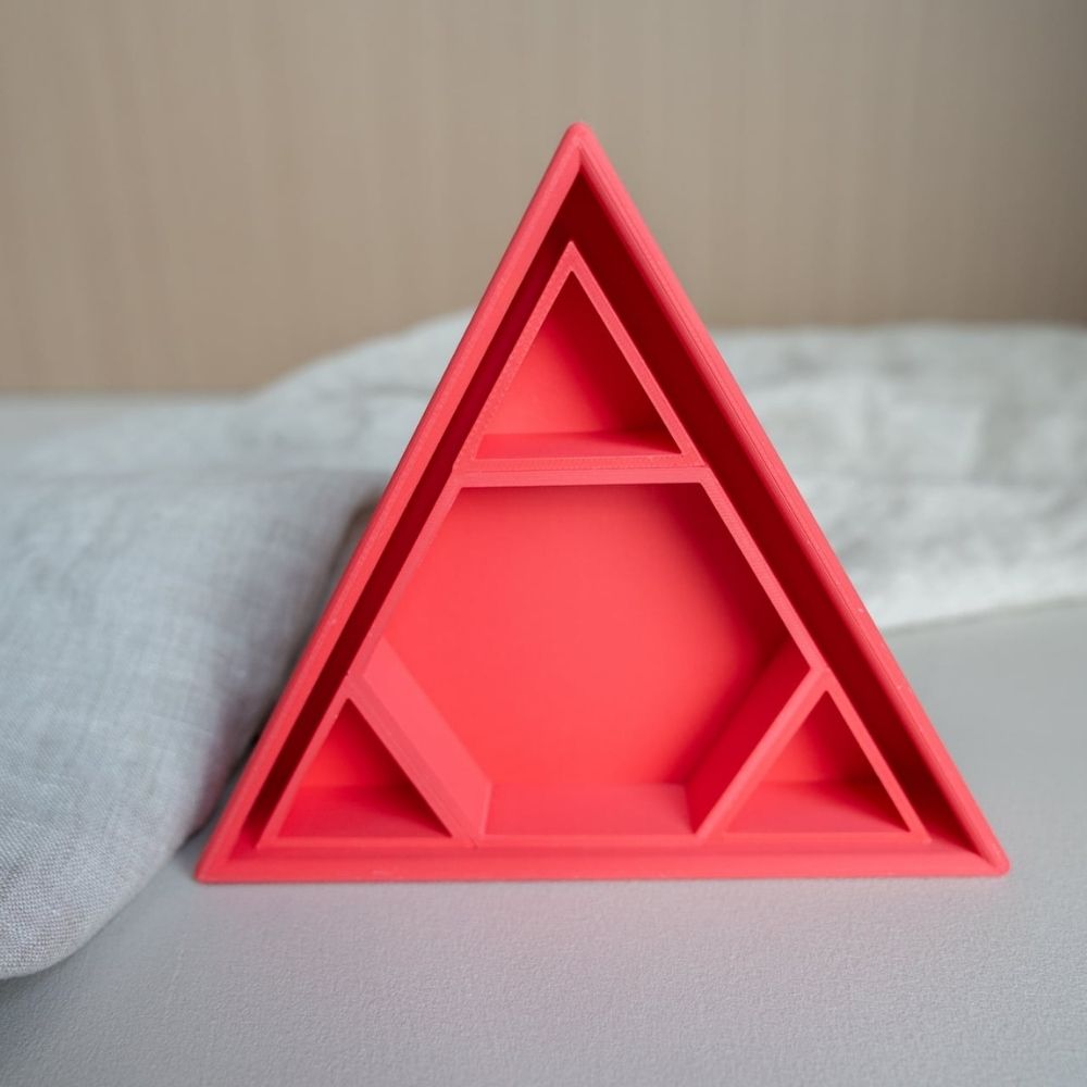 Grennn Inlegdriehoek 'Mandigo' rood pastel